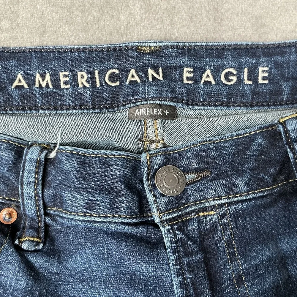 American Eagle AirFlex+ Mens 33x32 (act. 33x29) Original Bootcut Whiskered Jeans - Picture 4 of 10